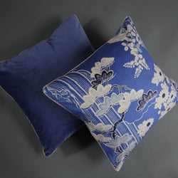 Chinoiserie Blue Floral Cushion Cover - Jackdaw Living