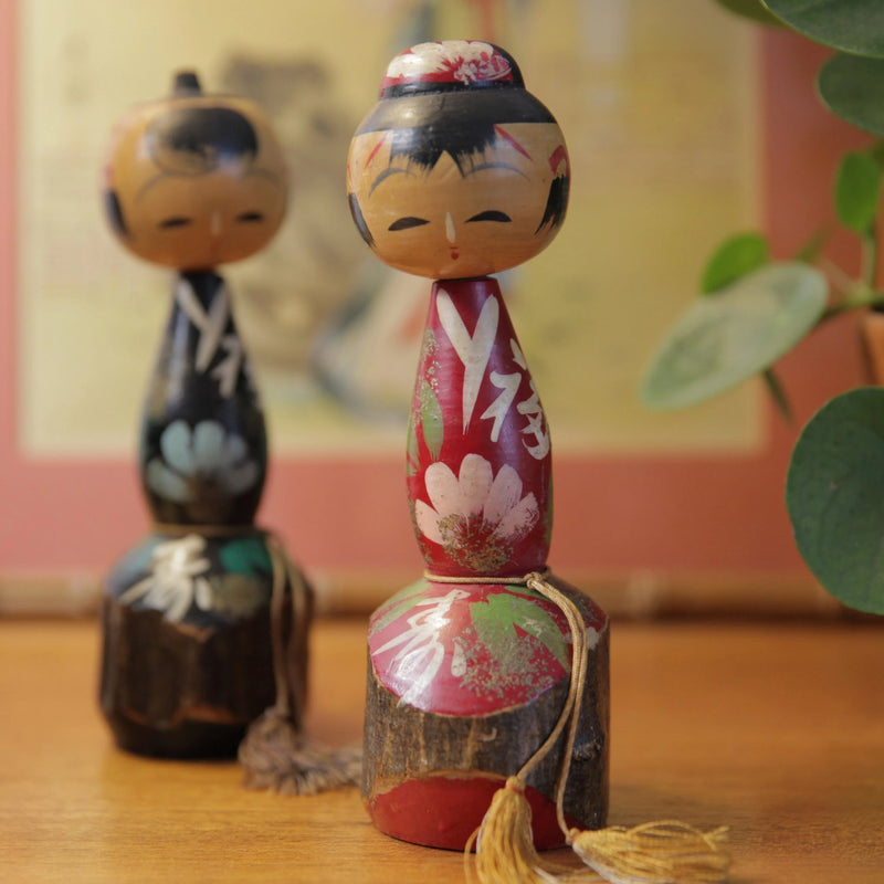 Vintage Nodding Head Japanese Kokeshi Dolls - Jackdaw Living