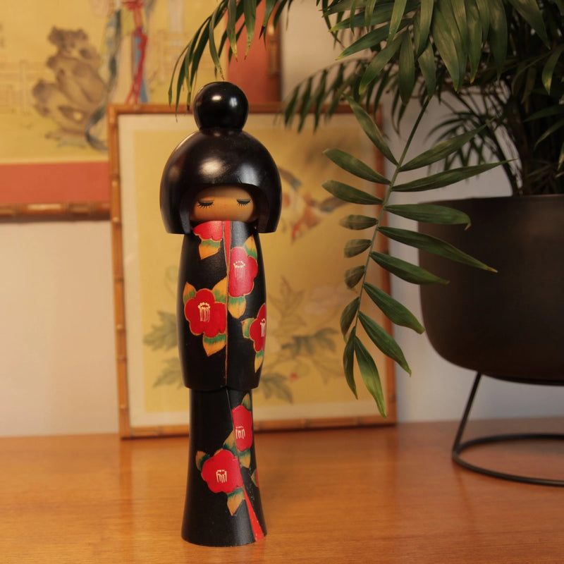 Tall Contemporary Japanese Kokeshi Doll - Jackdaw Living