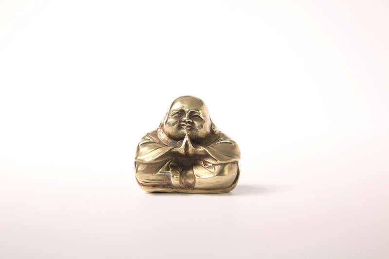 Vintage Brass Praying Happy Buddha - Jackdaw Living