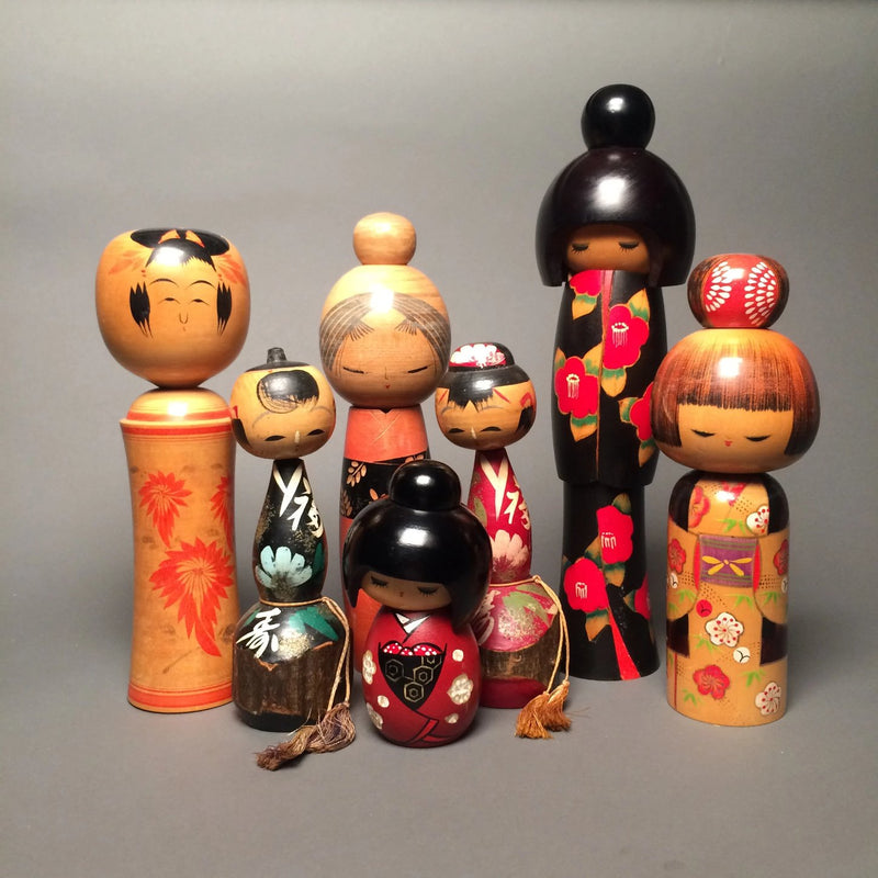 Traditional Vintage Japanese Kokeshi Doll - Jackdaw Living